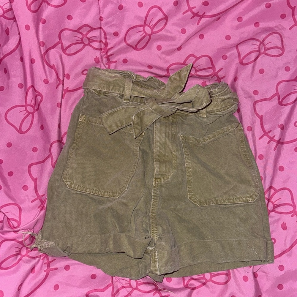 Zara green shorts